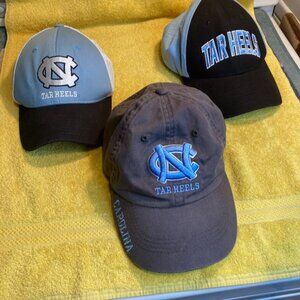 3- that's THREE-- UNC Tarheel caps one price. good used condition.
